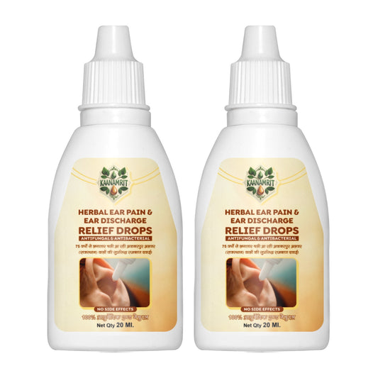 Kaanamrit™ Herbal Ear Pain & Discharge Relief Drops – Natural Ayurvedic Formula for Healthy Ears - 20 ml - BUY 1 GET 1 FREE